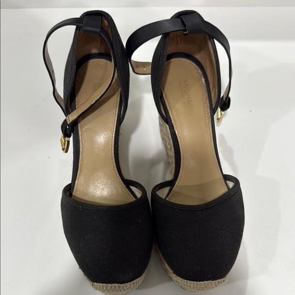 Michael Kors Black Wedge Sandals - Picture 1 of 11